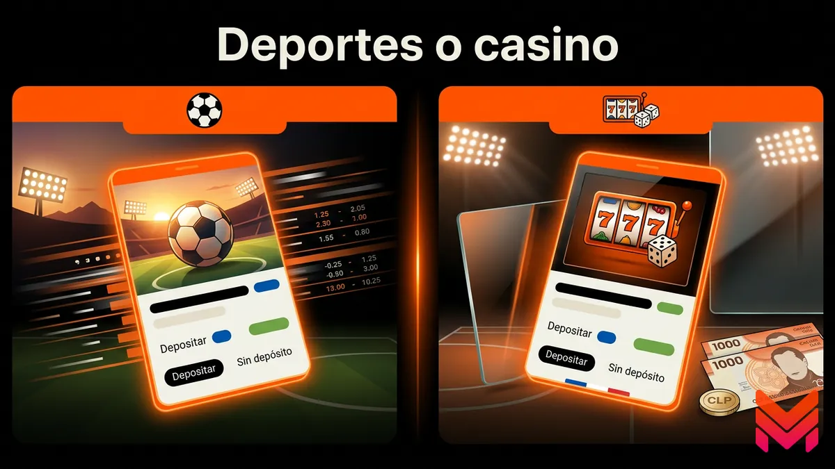 Comparación entre el bono deportivo y el bono de casino de Betano Chile