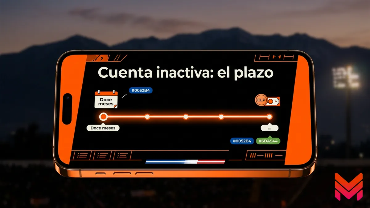 Línea de tiempo de doce meses para una cuenta inactiva de Betano Chile y su saldo