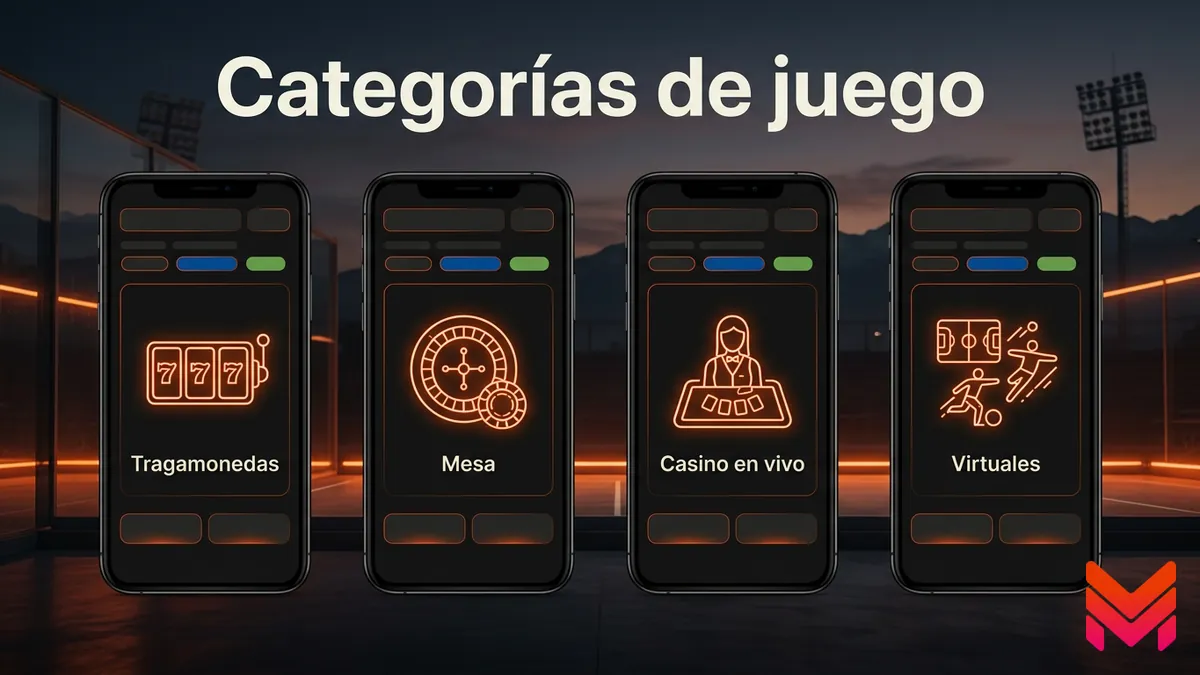 Categorías del casino de Betano Chile: tragamonedas, mesa, en vivo y virtuales