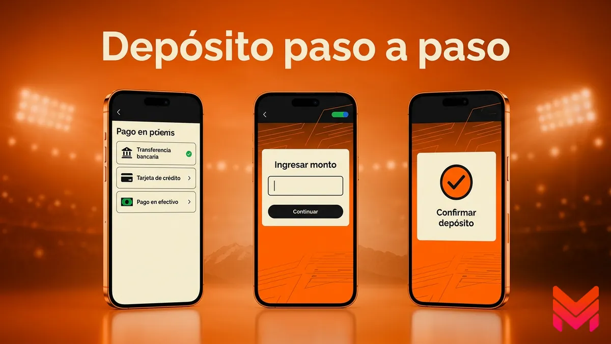 Pasos para depositar dinero en Betano Chile: elegir método, ingresar monto y confirmar