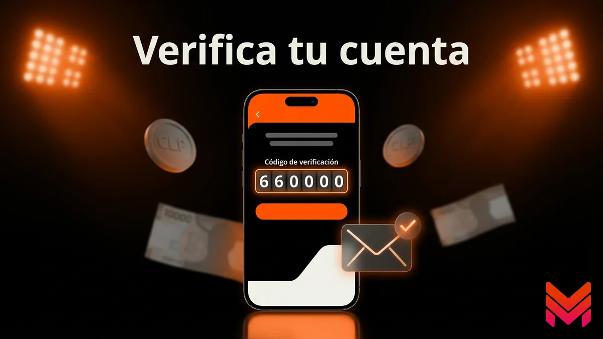 Pantalla de verificación de correo para activar la cuenta en Betano Chile